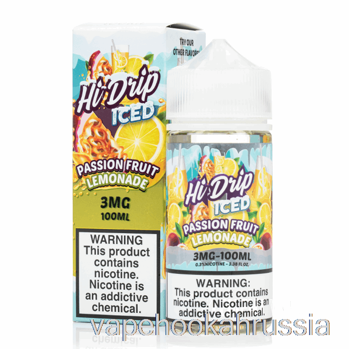 Vape россия маракуйя лимонад лед - жидкость для электронных сигарет Hi-Drip - 100мл 3мг